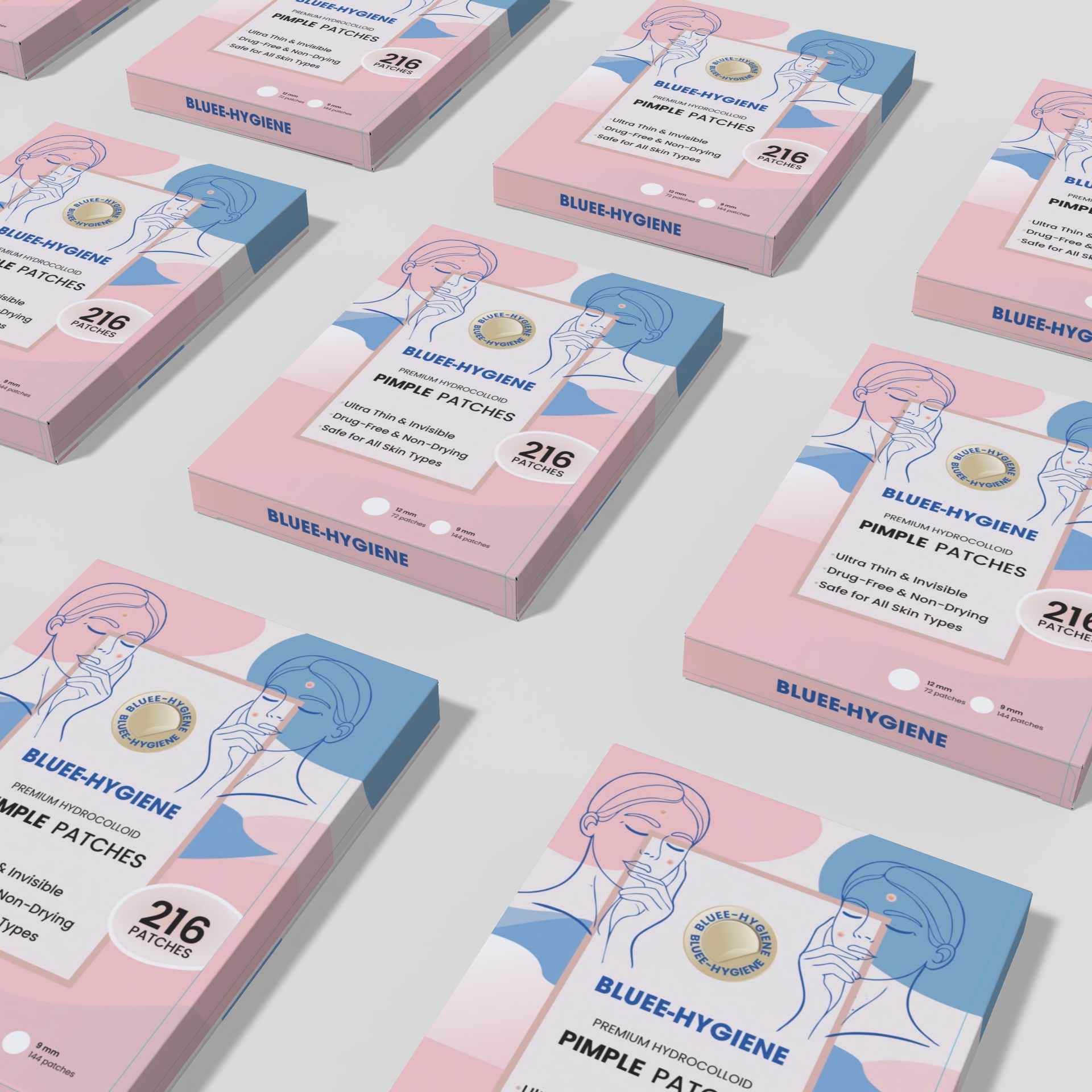 BLUEE Acne Patches – 216 Hydrocolloid Pimple Patches | Premium Quality